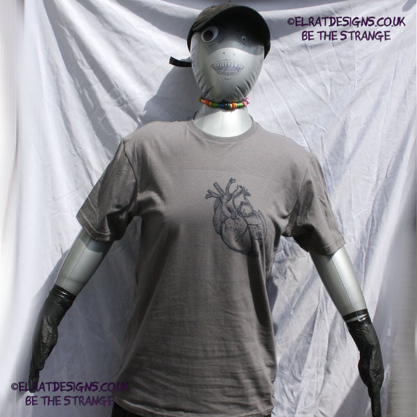 ElRat Kristin Hersh - Reflections on the Motive Power of Fire, "Time Lied" anatomical heart T-shirt, Black Heart Edition, by ElRat designs - hero - elratdesigns.co.uk