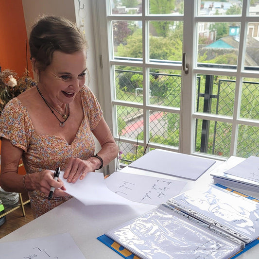Kristin Hersh handwriting lyrics for ElRat Designs lyric t-shirts.