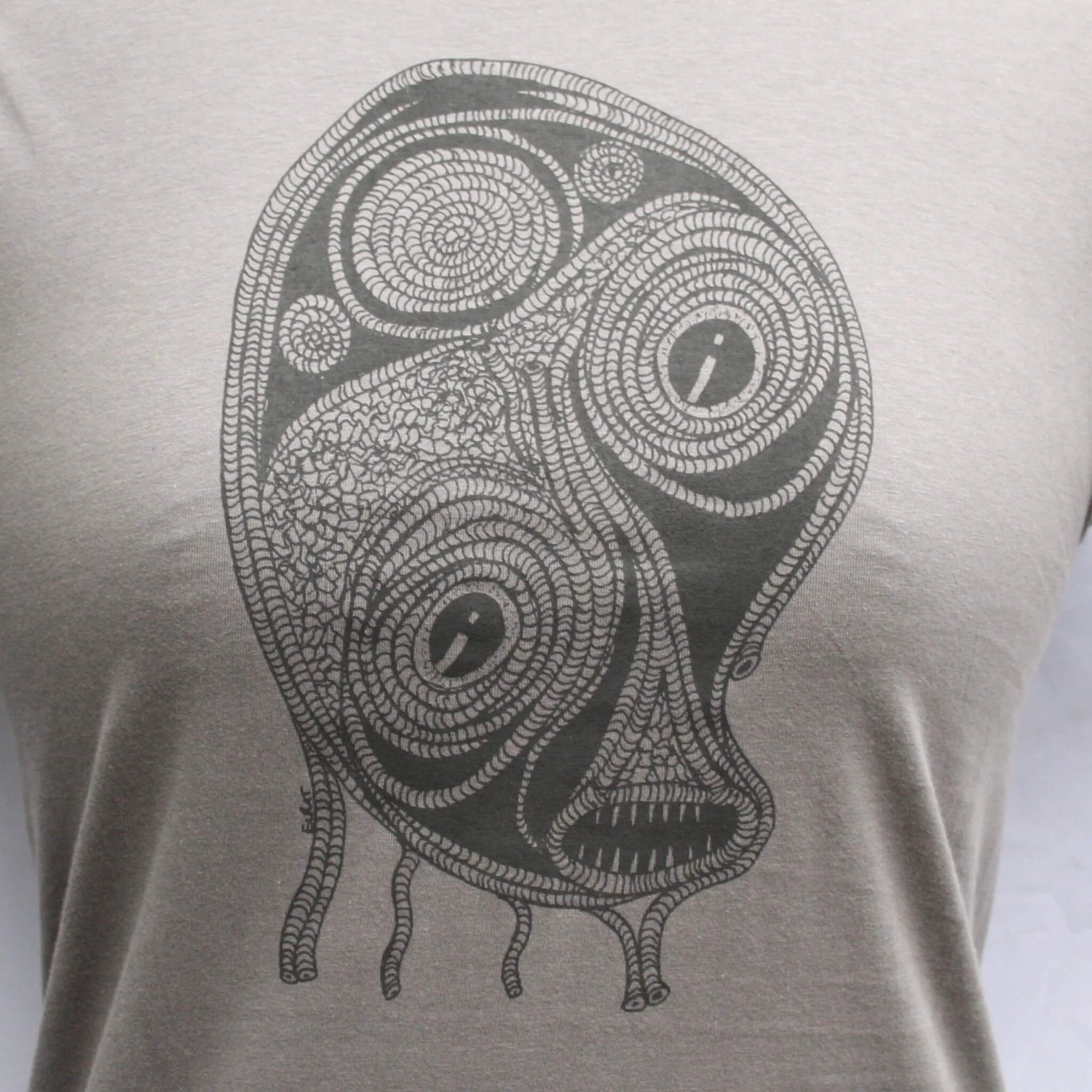 "Leonard" - Spiral alien/sea monster Original hand drawn art T-Shirt by ElRat Designs