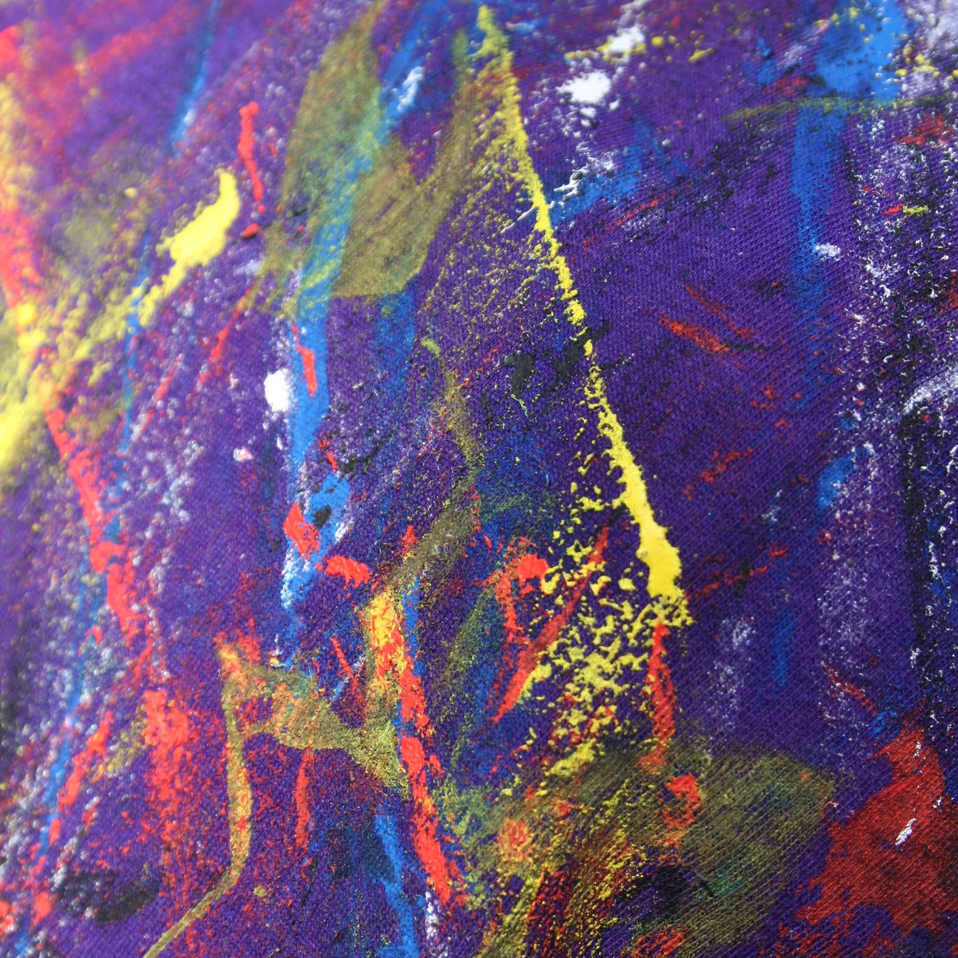 Messy Artist shirt, One of a kind, hand printed art shirt Purple Small MA.Pu.S1 | ElRat Designs