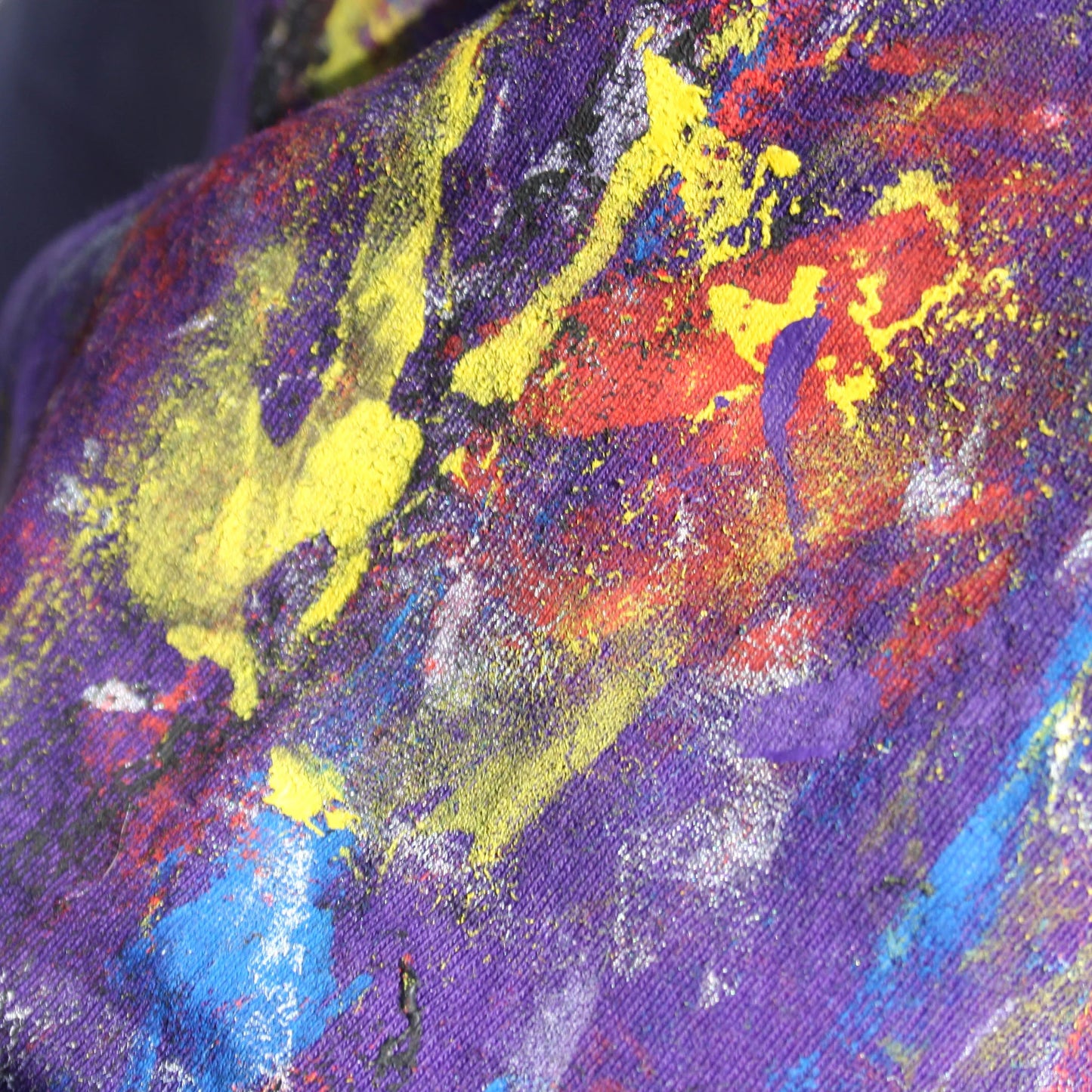 Messy Artist shirt, One of a kind, hand printed art shirt Purple Small MA.Pu.S1 | ElRat Designs