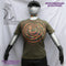 Spiral Splatter Print - Hand printed art shirt - Khaki Xtra Small MP-Kh-XS1 | ElRat Designs