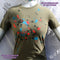 Splatter Print Art Shirt - One of a Kind Hand Printed, Khaki Size XS SP-SS-Kh-XS1 | ElRat Designs