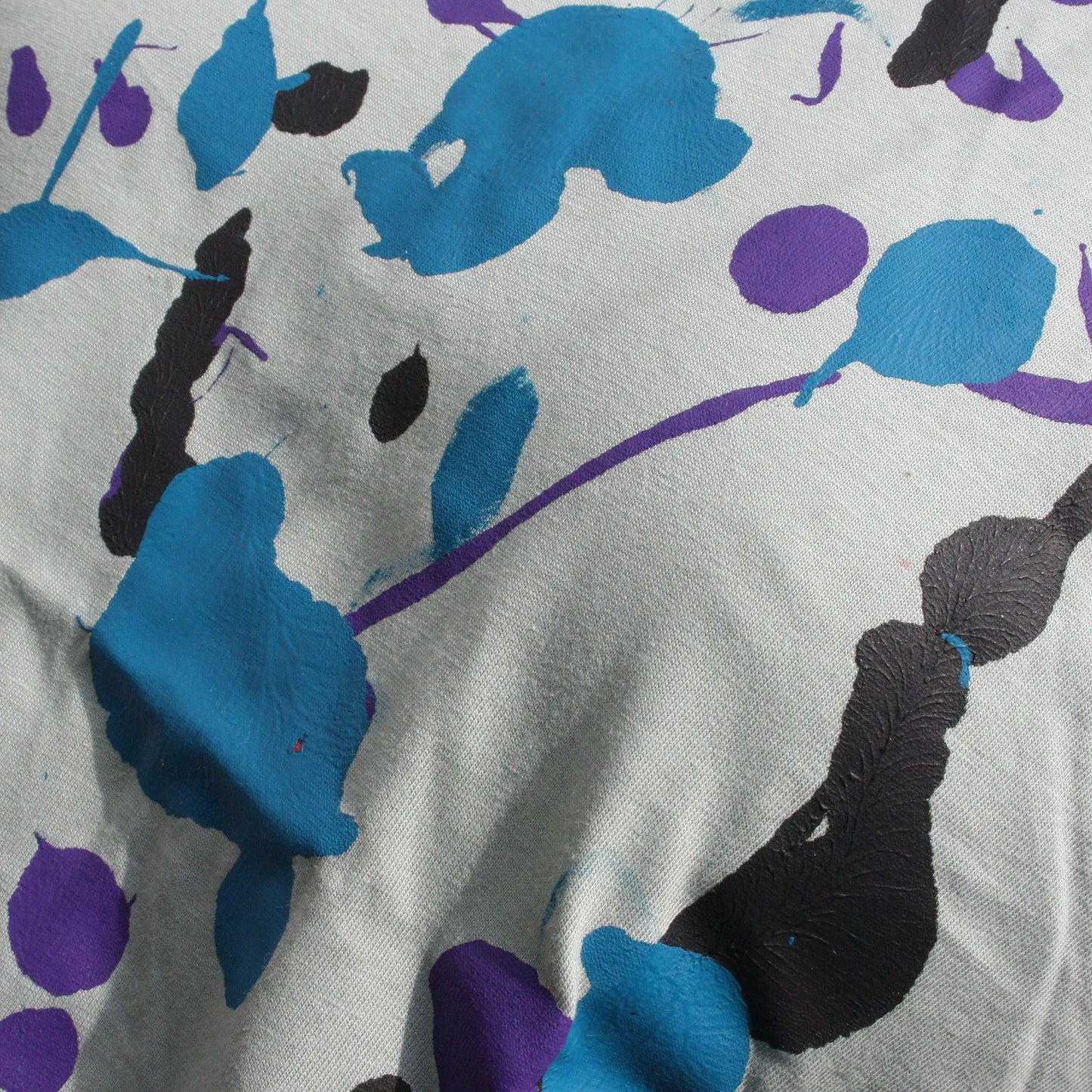 Splatter Print Art Shirt - One of a Kind Hand Printed, Aloe Size Medium SP.SS.Al.M1 | ElRat Designs