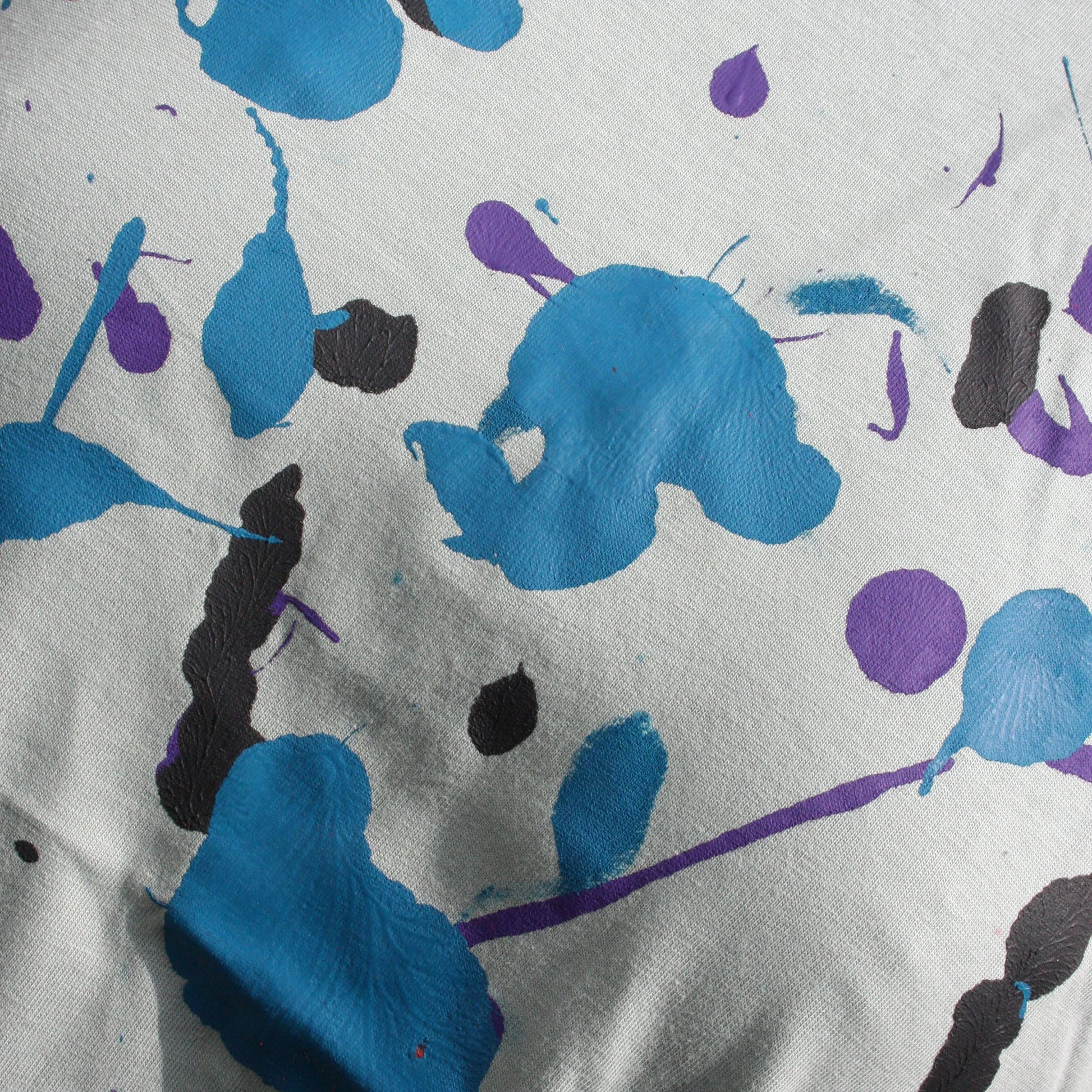 Splatter Print Art Shirt - One of a Kind Hand Printed, Aloe Size Medium SP.SS.Al.M1 | ElRat Designs