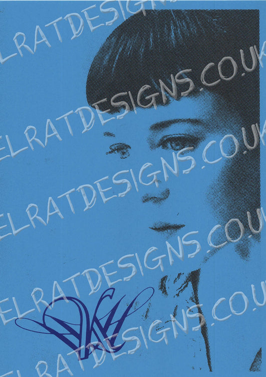 Kristin Hersh "Sunny Border Blue" Halftone Print with KH Logo - A4 Art Print | ElRat Designs