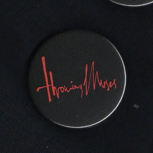 Throwing Muses 1986 Logo, Red on Black, 38mm badge, button, pin