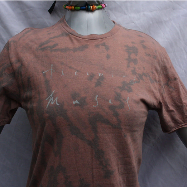 Throwing Muses "Chains Changed" Logo - Medium ONE OFF Charcoal Reverse Tie-Dye (#1) ***MISPRINT***