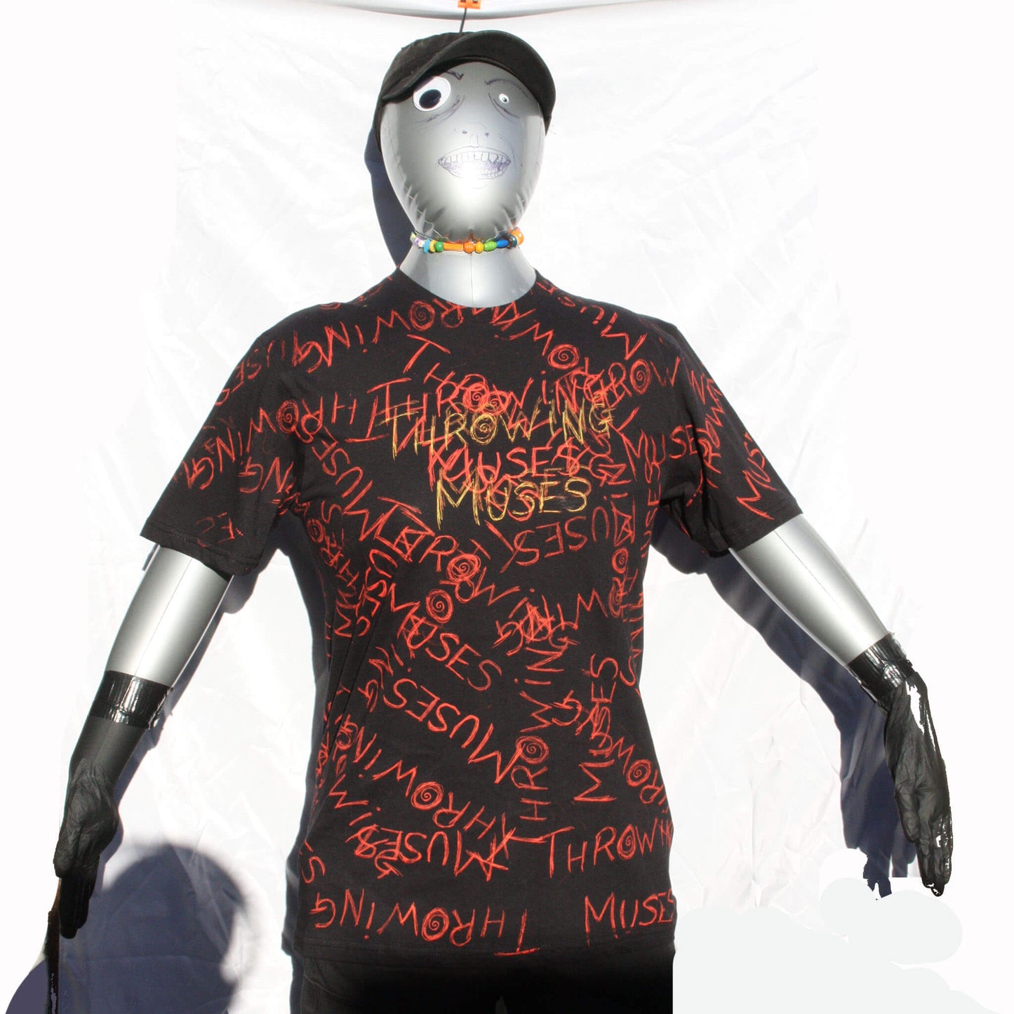 Throwing Muses ElRat Scruffy font - One of a kind Messy Print T-Shirt by ElRat Designs front