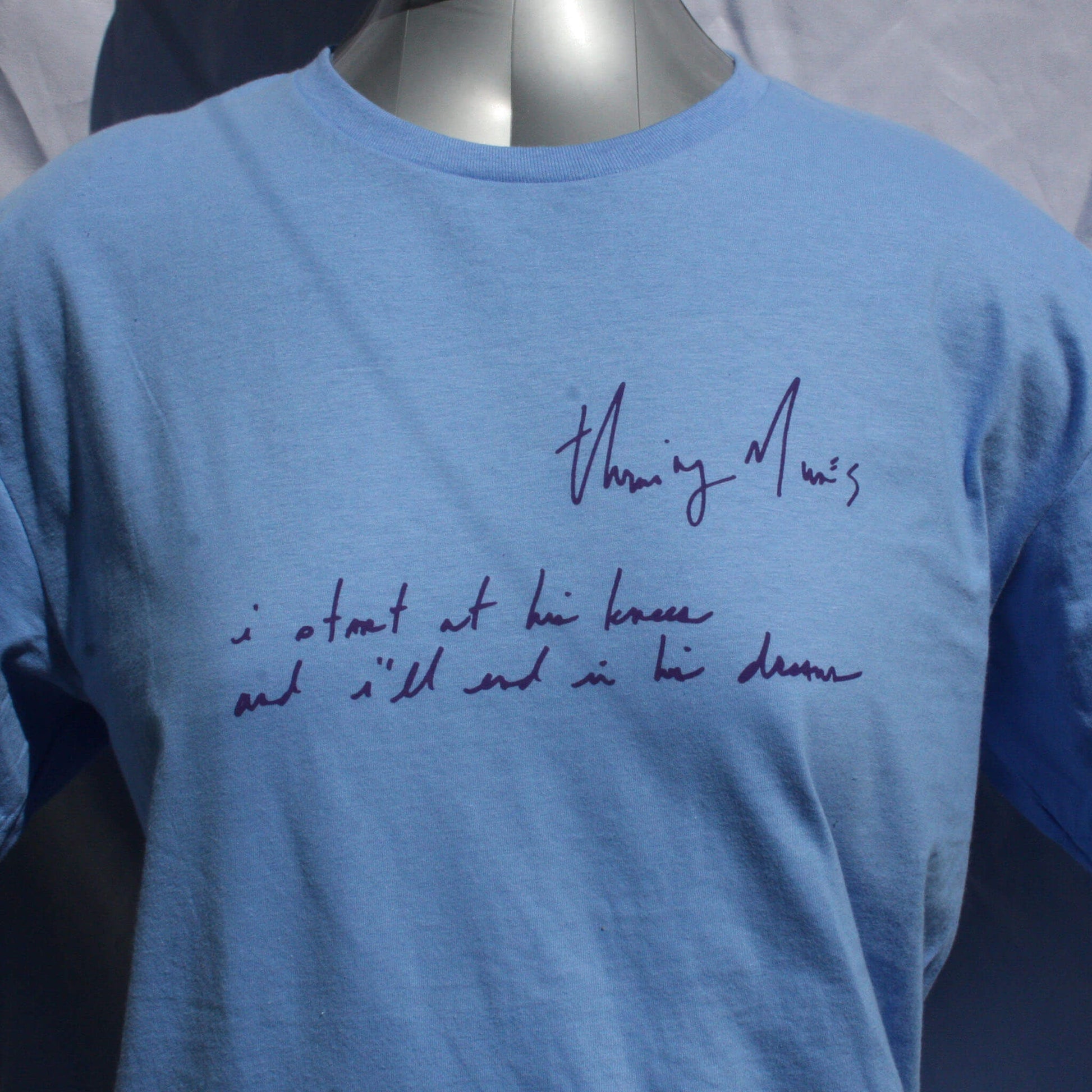 Start - Throwing Muses LYRIC TEE, handwritten by Kristin Hersh!! front close