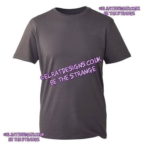 AM10 Blank Anthem 100% organic cotton T-shirt, 100% cotton fabric, showcasing a classic, comfortable fit for custom prints or personal designs. (AM10_charcoal_ft)