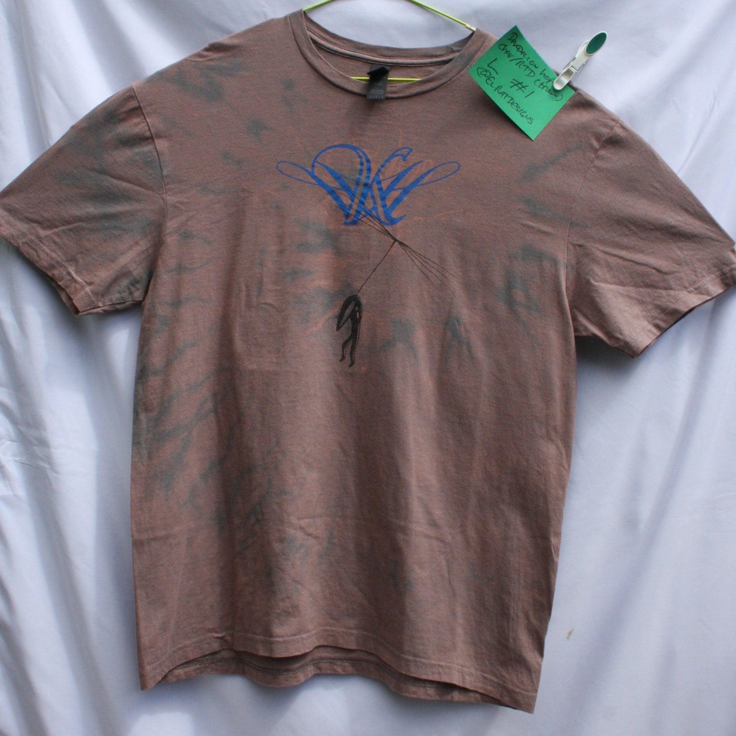 Dandelion Hope - Kristin Hersh T - Shirt - L ONE OFF Reverse Tie - Dye (#1) MISPRINT - ElRatDesigns