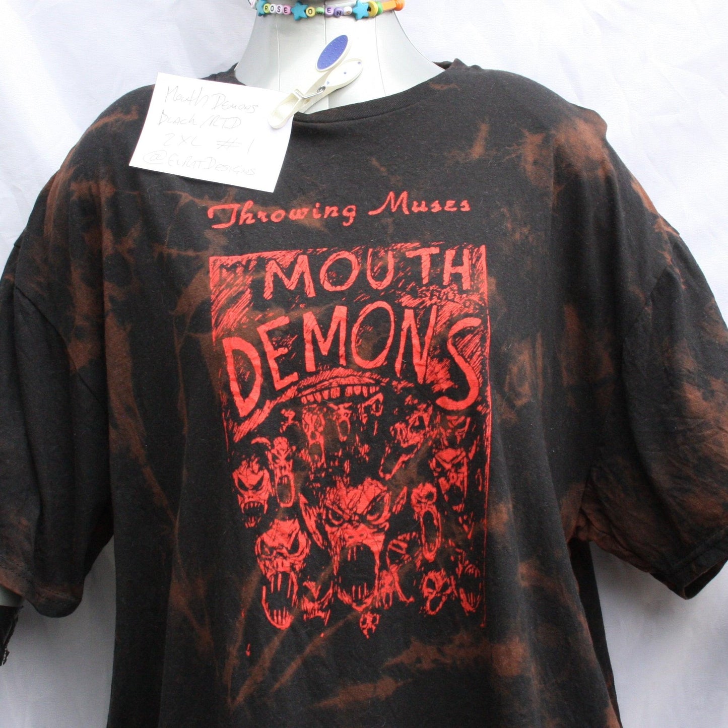 Ellen West "Mouth Demons" - 2XL ONE OFF Reverse Tie - Dye (#1) MISPRINT - ElRatDesigns