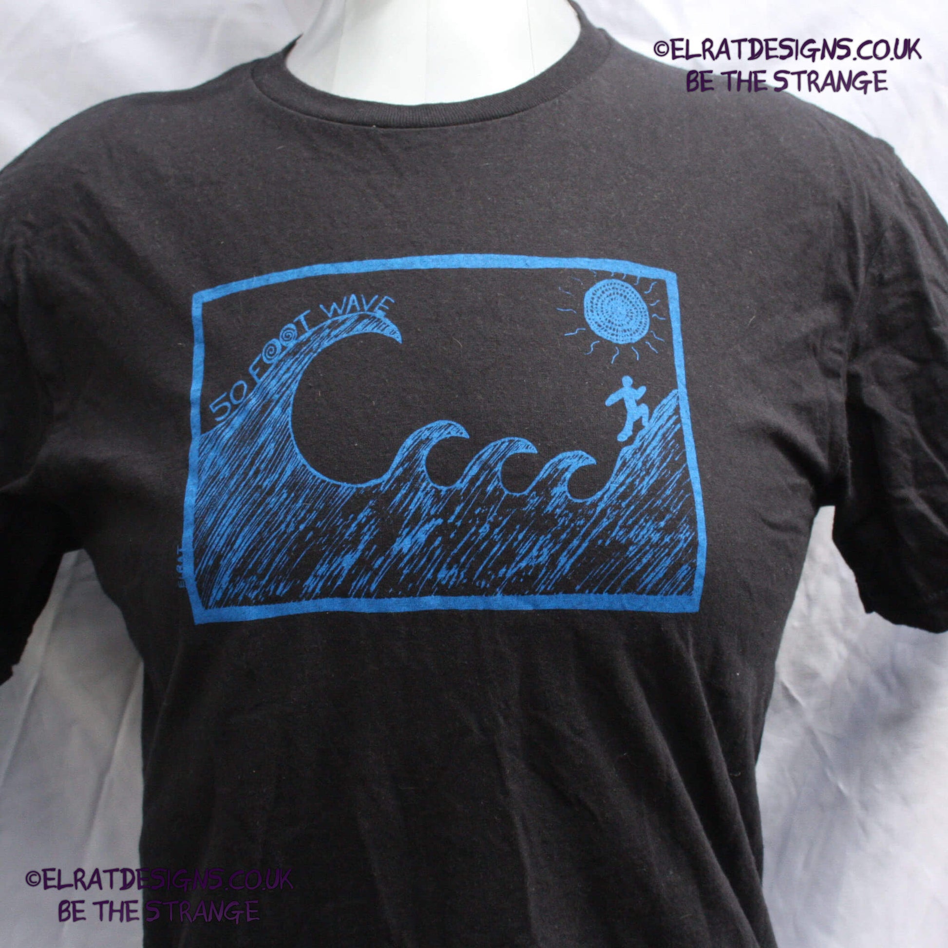 ElRat 50 foot wave 'Tsunami' T-Shirt - a new take on an old classic. show some love for the noisy end of the Hershverse. ElRat Designs - elratdesigns.co.uk