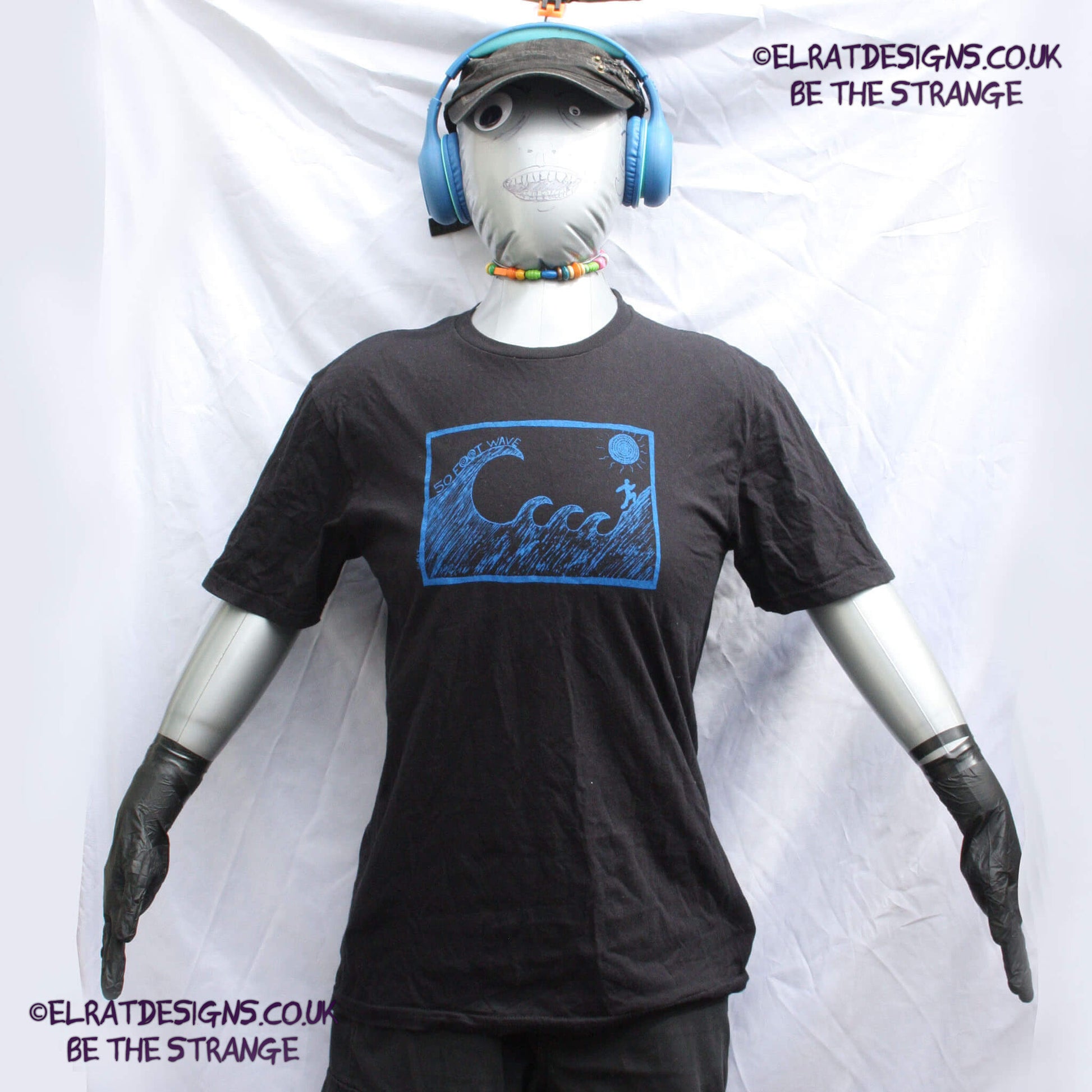 ElRat 50 foot wave 'Tsunami' T-Shirt - a new take on an old classic. show some love for the noisy end of the Hershverse. ElRat Designs - elratdesigns.co.uk