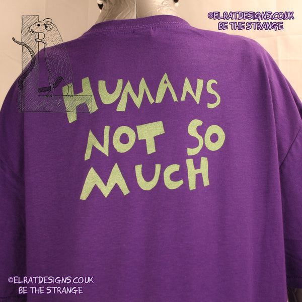 K'Rat-Horse Original "Goats Rule" Back print, "Humans Not so Much" close, only from ElRat Designs - hero - elratdesigns.co.uk