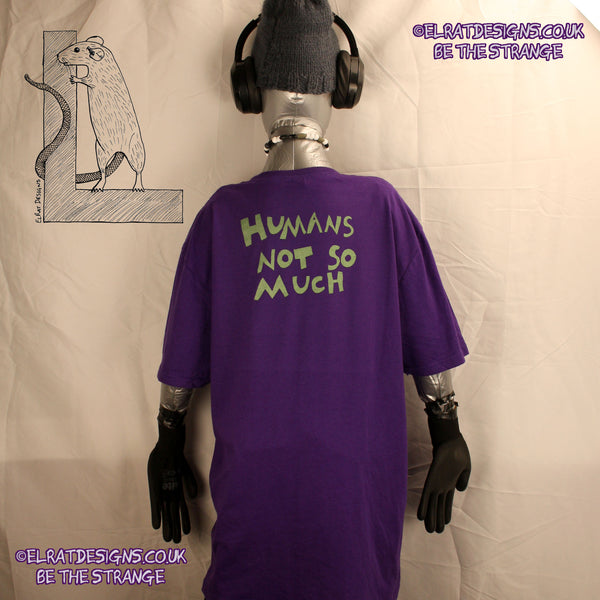 K'Rat-Horse Original "Goats Rule" Back print, "Humans Not so Much"  only from ElRat Designs - hero - elratdesigns.co.uk