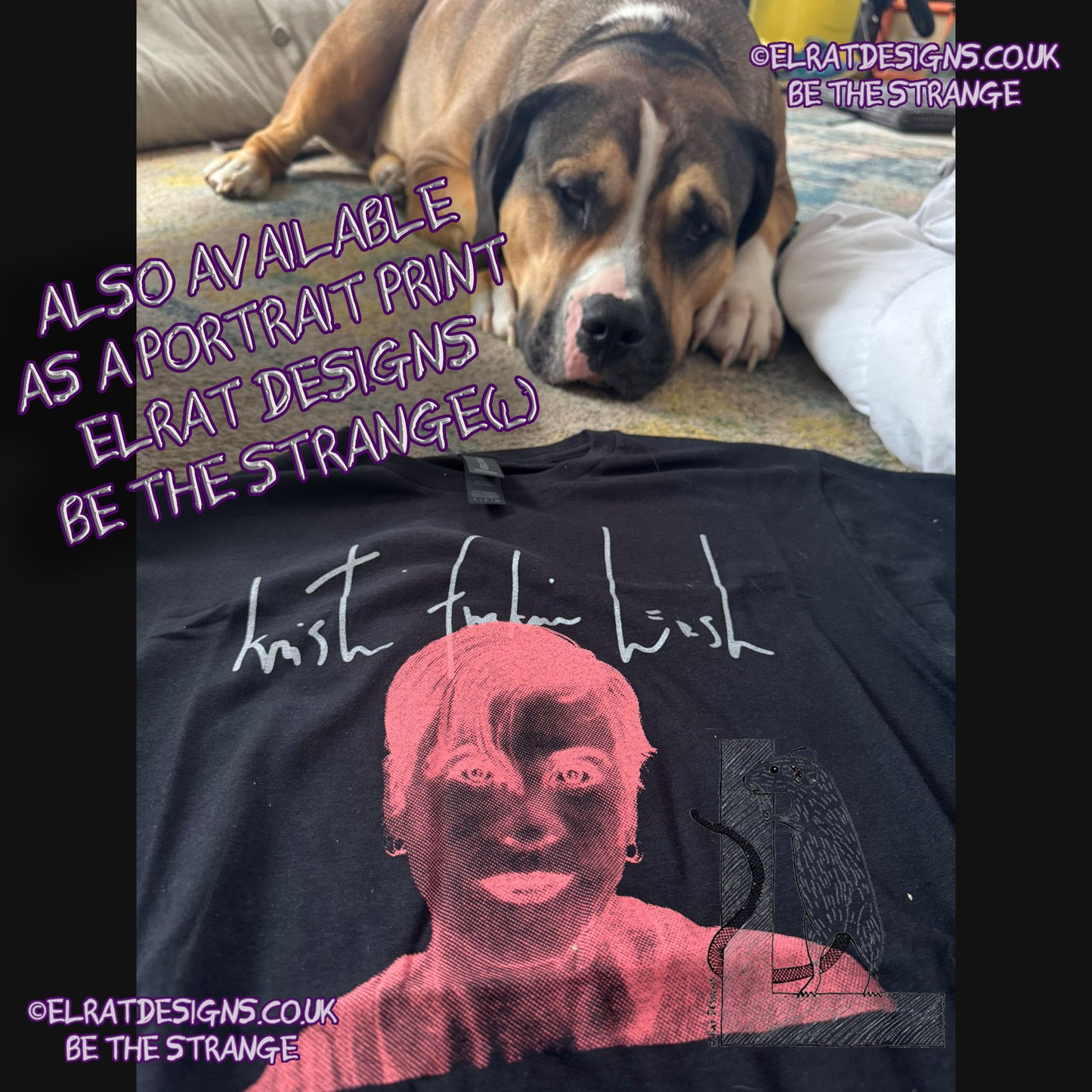 ElRat Also available as a portrait print. Kristin Hersh - Kristin Fuckin' Hersh, handwritten by Kristin Hersh,  written exclusively for ElRat designs - hero - elratdesigns.co.uk