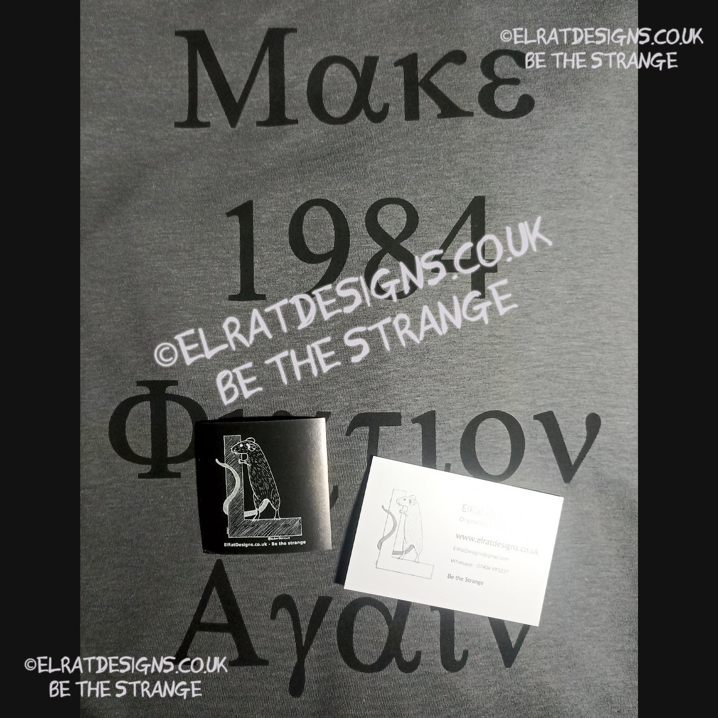 One of the one of a kind custom shirts, hand printed by ElRat Designs, using customer artwork. Come and talk to me about your T-Shirt Dreams - hero - elratdesigns.co.uk