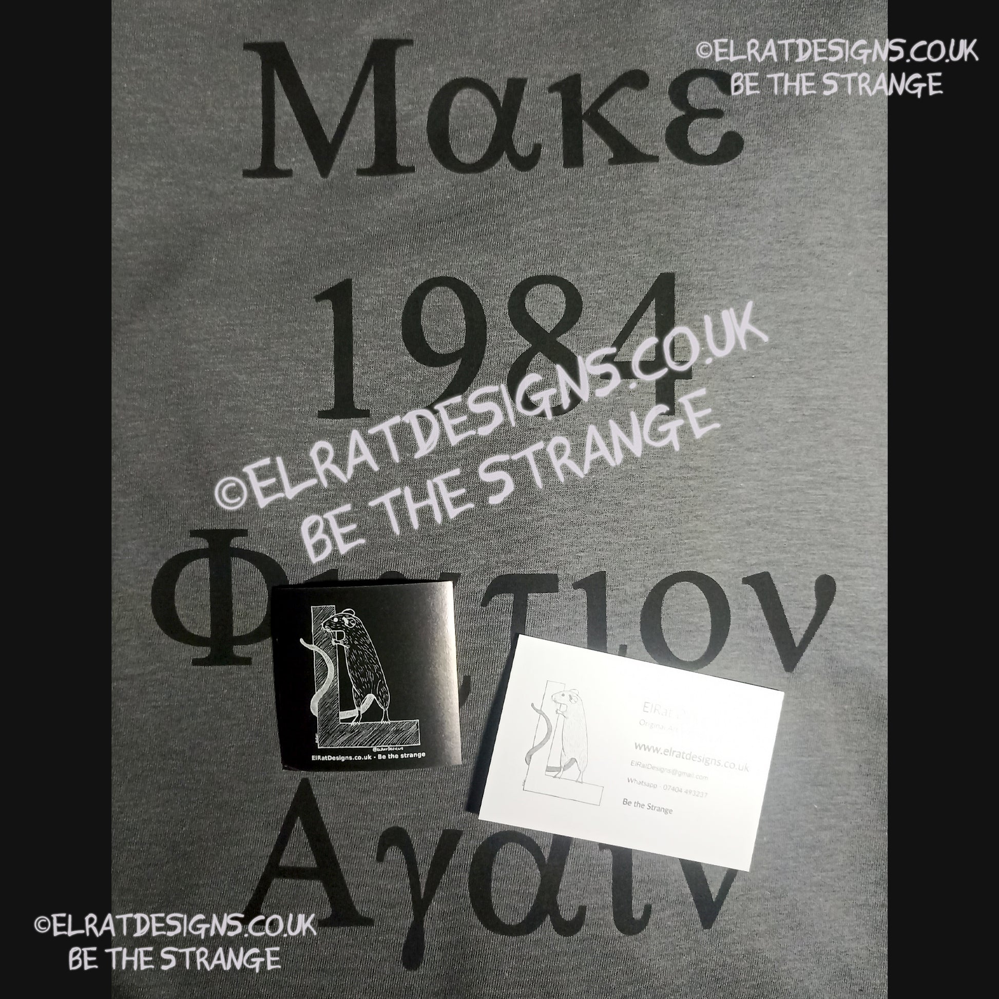 One of the one of a kind custom shirts, hand printed by ElRat Designs, using customer artwork. Come and talk to me about your T-Shirt Dreams - hero - elratdesigns.co.uk