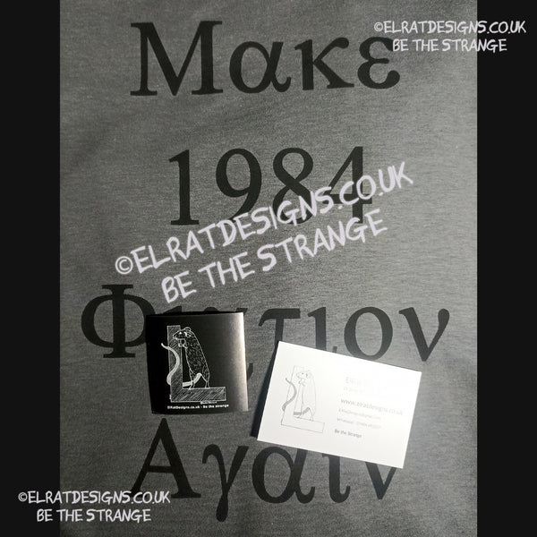 One of the one of a kind custom shirts, hand printed by ElRat Designs, using customer artwork. Come and talk to me about your T-Shirt Dreams - hero - elratdesigns.co.uk