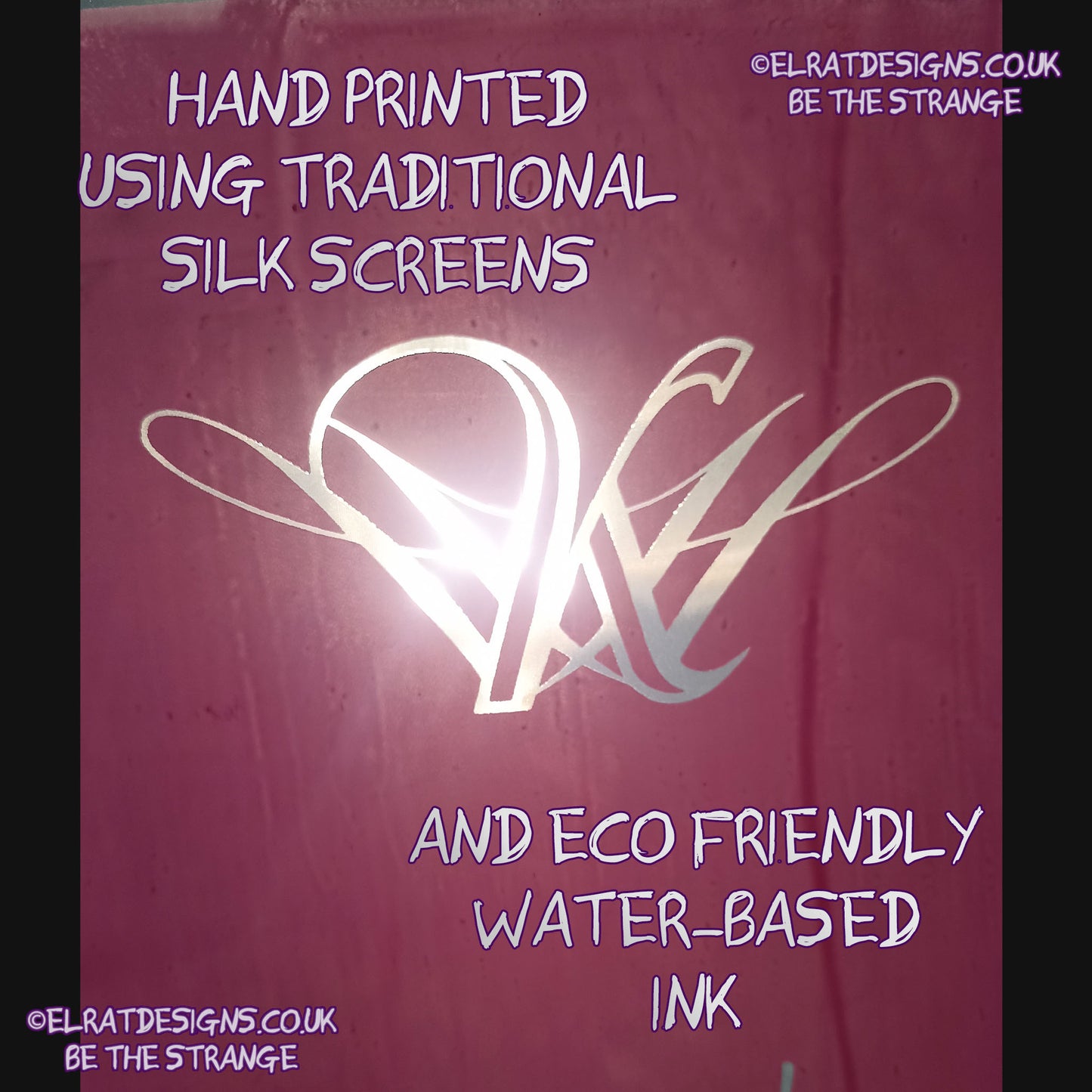 Kristin Hersh logo Silk Screen, approved by Kristin Hersh, traditional hand printed T-Shirts from ElRat Designs - hero - elratdesigns.co.uk