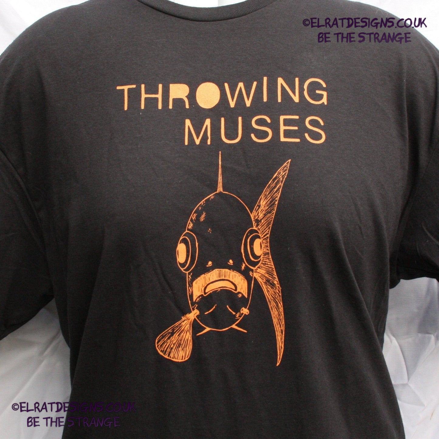 Throwing Muses Bywater, original ElRat hand drawn, hand printed T-Shirt. Freddie Mercury is headed out to see on a T-Shirt near you - ElRat Designs - elratdesigns.co.uk