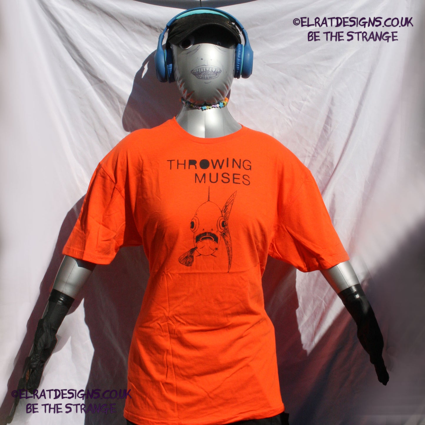 Throwing Muses Bywater, original ElRat hand drawn, hand printed T-Shirt. Freddie Mercury is headed out to sea on a T-Shirt near you - ElRat Designs - hero - elratdesigns.co.uk