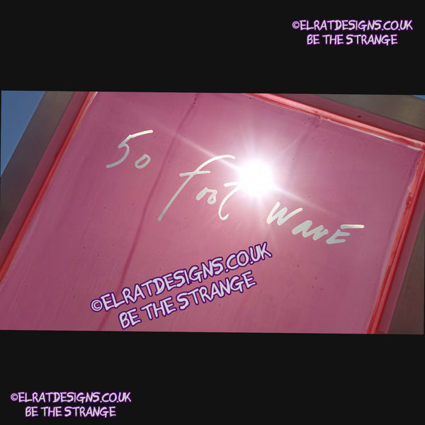 ElRat in the Studio - 50 foot wave, band name, handwritten by Kristin Hersh,  written exclusively for ElRat designs - hero - elratdesigns.co.uk