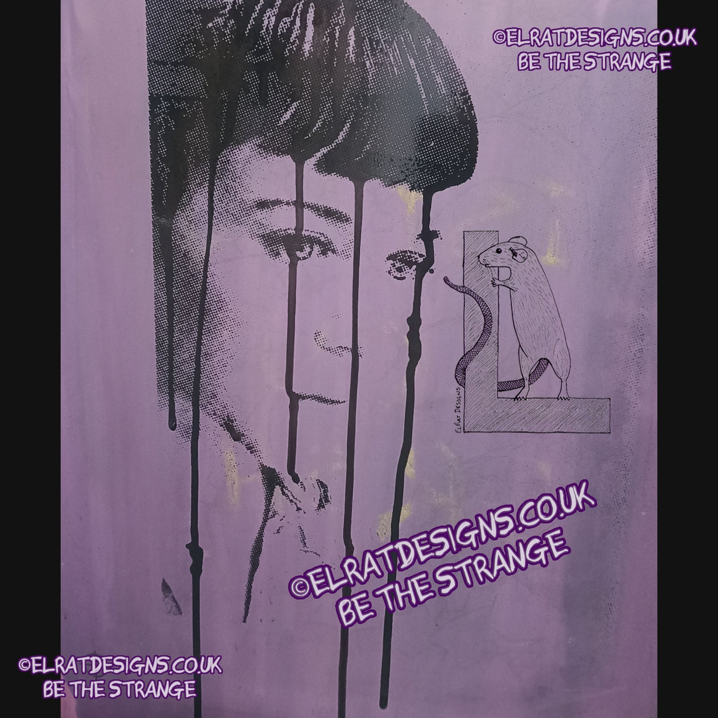 ElRat in the studio. Sunny Border Blue T-shirt promo video Kristin Hersh "Your Dirty Answer" ElRat Designs - hero - elratdesigns.co.uk