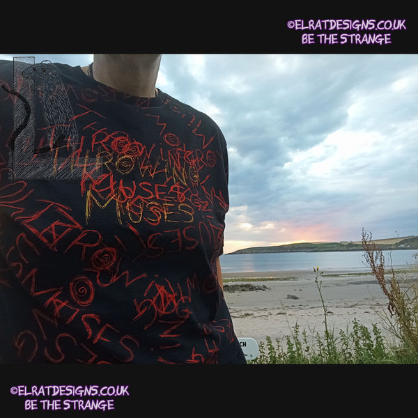 ElRat in the Wild, on hols. Throwing Muses ElRat Scruffy Font. One-of-a-Kind Messy print, imperfect and hand printed just for you, only from ElRat Designs - hero - elratdesigns.co.uk