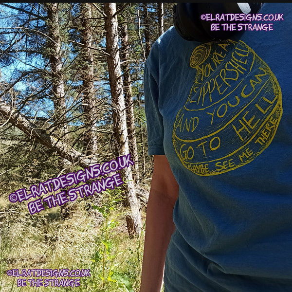 ElRat in the Wild, ElRat on Hols. Throwing Muses, Slippershell, hand drawn by ElRat, hand printed by ElRat Designs - hero - elratdesigns.co.uk