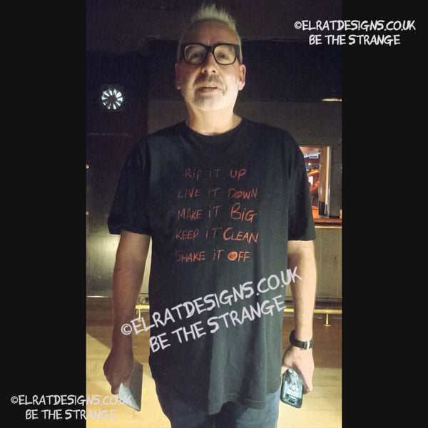 ElRat in the Wild, Throwing Muses, Hook in her Head, Black/Scarlet T-shirt at the Throwing Muses show in London UK on the 27th May 2025 - hero - elratdesigns.co.uk
