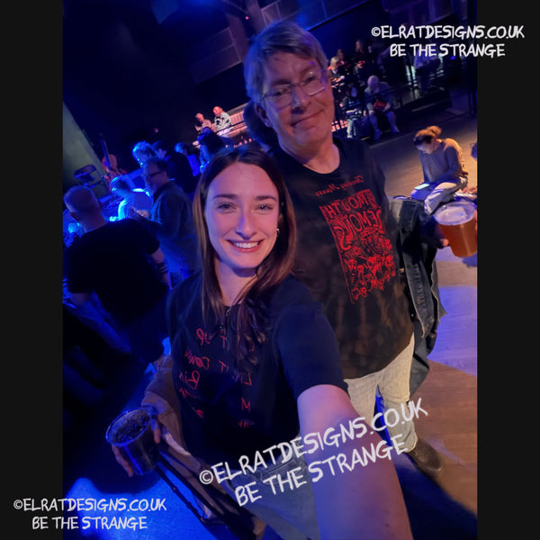 ElRat in the Wild, Throwing Muses, Hook in her Head and Ellen West, Mouth Demons Misprint T-shirts at the Throwing Muses show in Racket NYC USA on the 8th November 2025  - hero - elratdesigns.co.uk