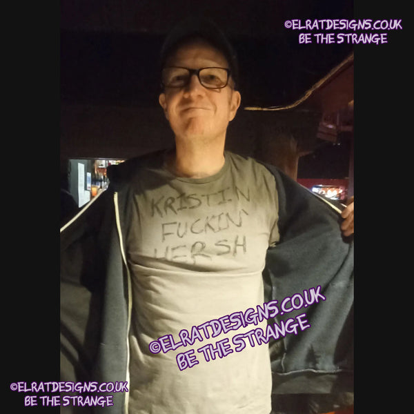 ElRat in the Wild - at Throwing Muses London Show - Kristin Hersh, Kristin Fuckin' Hersh graffiti style T-Shirt from ElRat Designs. hand pulled screen print with eco friendly water based ink. only from elratdesigns.co.uk - hero