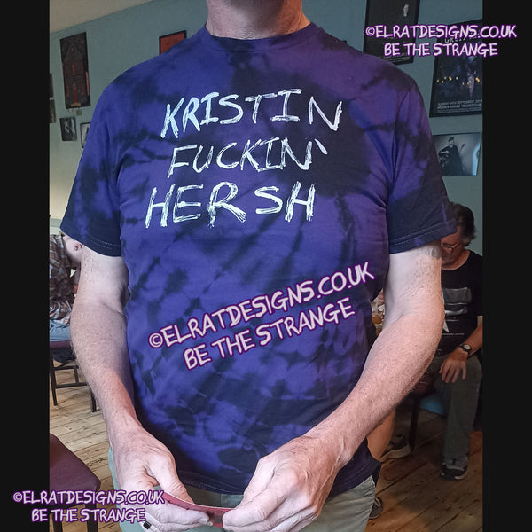 ElRat in the Wild - at Throwing Muses Hebden Bridge Show - Kristin Hersh, Kristin Fuckin' Hersh graffiti style T-Shirt from ElRat Designs. hand pulled screen print with eco friendly water based ink. only from elratdesigns.co.uk - hero