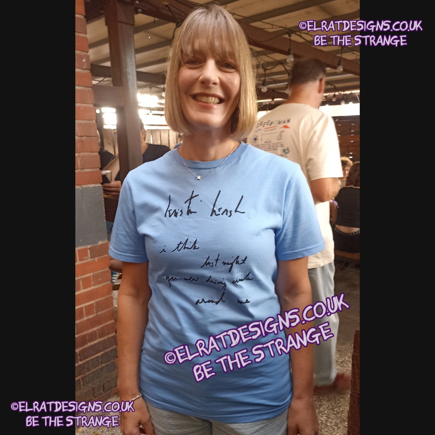 ElRat in the Wild. Kristin Hersh, Your Ghost, handwritten by Kristin Hersh,  written exclusively for ElRat designs - seen at Throwing Muses in Birmingham 2025 - hero - elratdesigns.co.uk