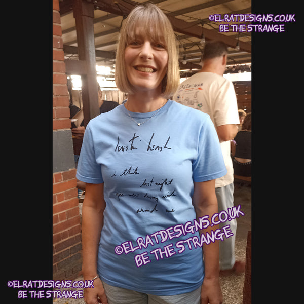 ElRat in the Wild. Kristin Hersh, Your Ghost, handwritten by Kristin Hersh,  written exclusively for ElRat designs - seen at Throwing Muses in Birmingham 2025 - hero - elratdesigns.co.uk