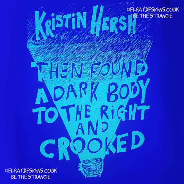 Kristin Hersh - Crooked, fluorescent yellow ink T-shirt, by ElRat designs  - hero -  elratdesigns.co.uk