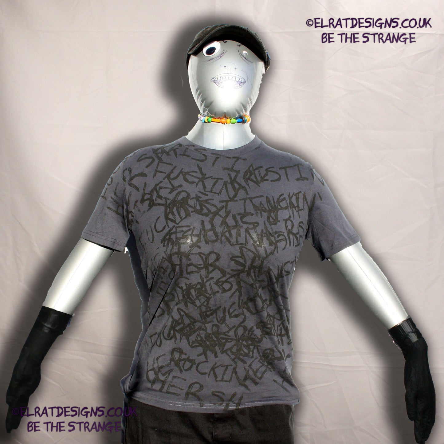 Kristin Hersh, Kristin Fuckin' Hersh Graffiti style shirt. One-of-a-Kind Messy print, imperfect and hand printed just for you, only from ElRat Designs - elratdesigns.co.uk