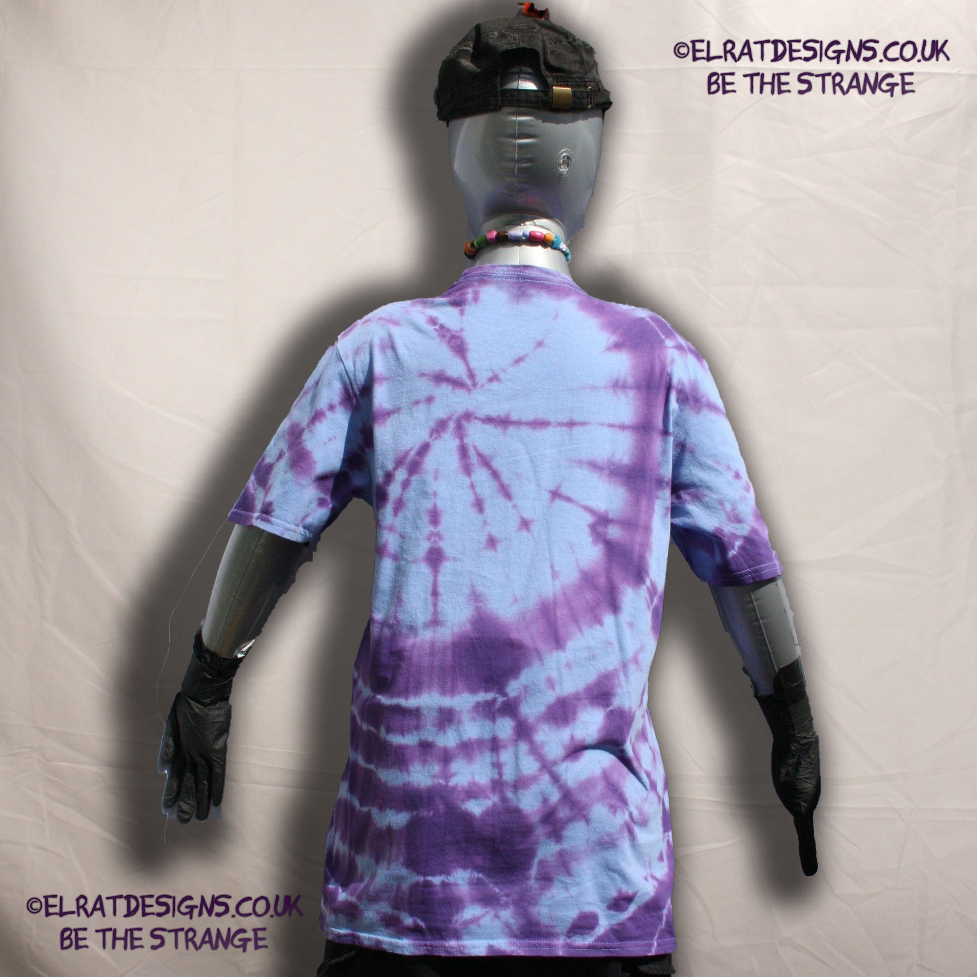 ElRat Designs, Kristin Hersh, Dandelion Hope misprint, Carolina Blue with Purple dye, One-of-a-kind - elratdesigns.co.uk