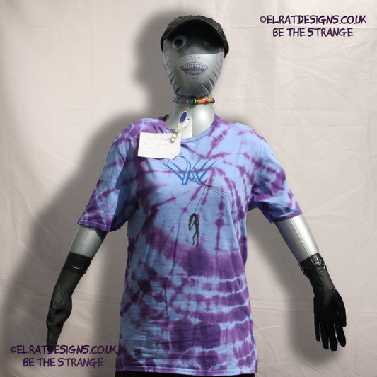 ElRat Designs, Kristin Hersh, Dandelion Hope misprint, Carolina Blue with Purple dye, One-of-a-kind - elratdesigns.co.uk