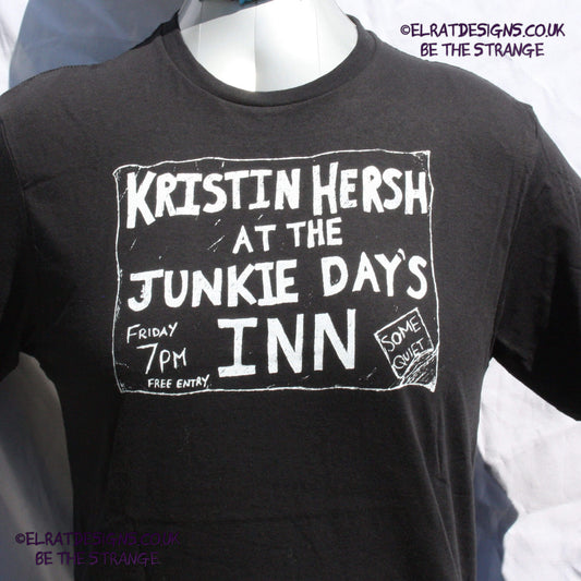 Kristin Hersh - Junkie Days Inn, old school flyer- Palmetto T-shirt, by ElRat designs - elratdesigns.co.uk