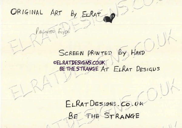 Hand drawn by ElRat, Kristin Hersh Palmetto "Live at the Junkie Day's Inn" Oldschool Music Flyer Original Art Print. Only from ElRat Designs - hero - elratdesigns.co.uk