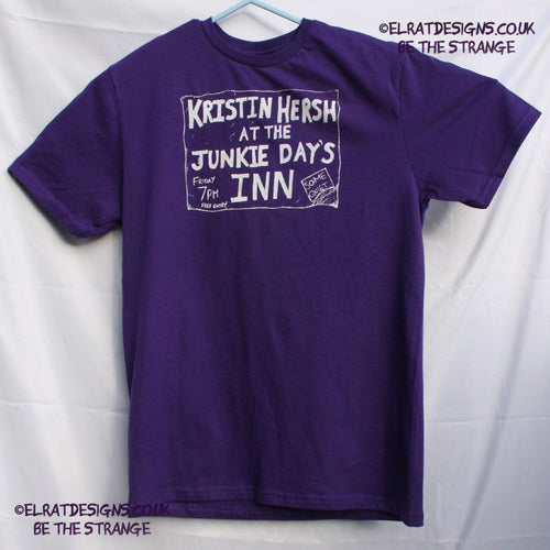Kristin Hersh - Junkie Days Inn, old school flyer- Palmetto T-shirt, by ElRat designs - elratdesigns.co.uk