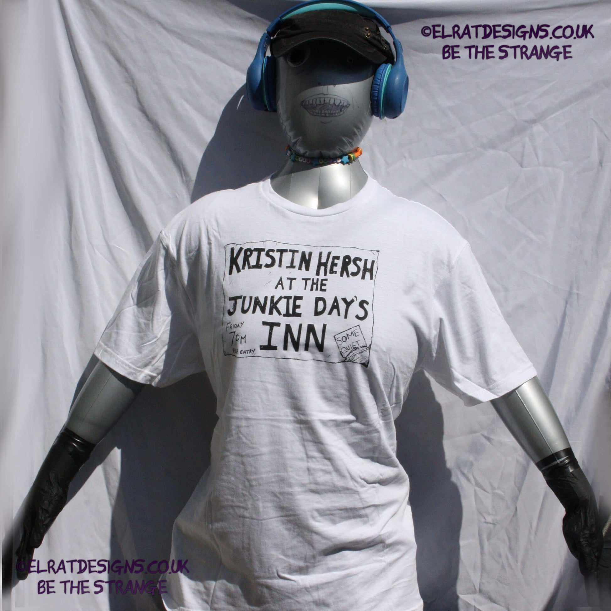 Kristin Hersh - Junkie Days Inn, old school flyer- Palmetto T-shirt, by ElRat designs - elratdesigns.co.uk