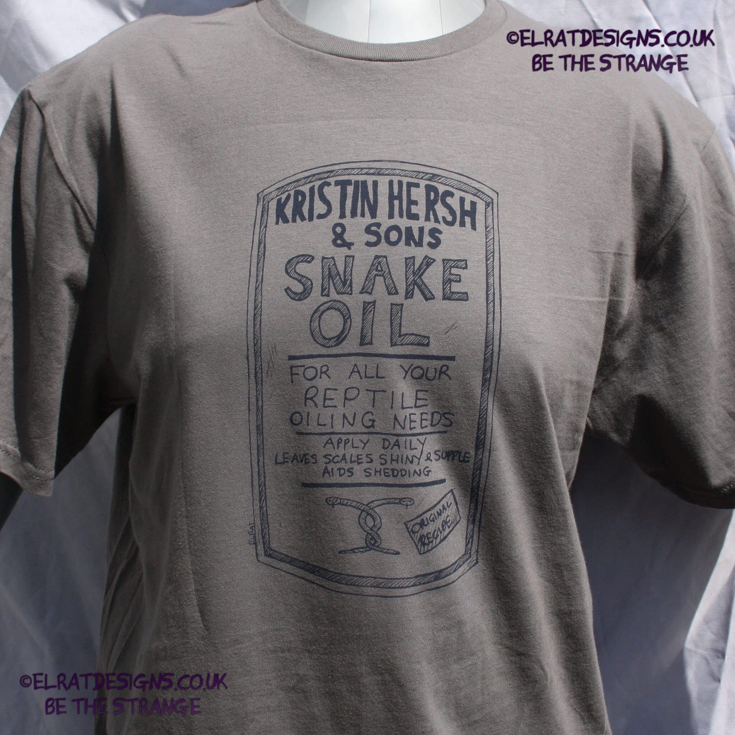 Kristin Hersh - Snake Oil, Medicine bottle label T-shirt, by ElRat designs - elratdesigns.co.uk