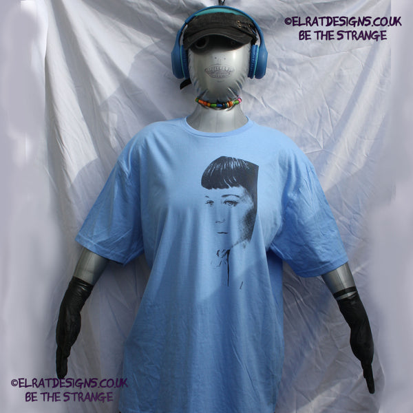 Kristin Hersh - Sunny Border Blue - halftone SBB album halftone T-shirt, by ElRat designs - hero - elratdesigns.co.uk