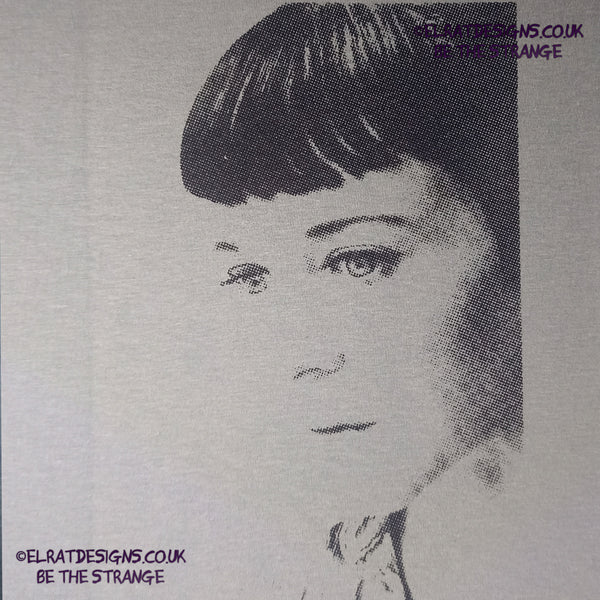 Kristin Hersh - Sunny Border Blue - halftone SBB album halftone T-shirt, by ElRat designs - hero - elratdesigns.co.uk