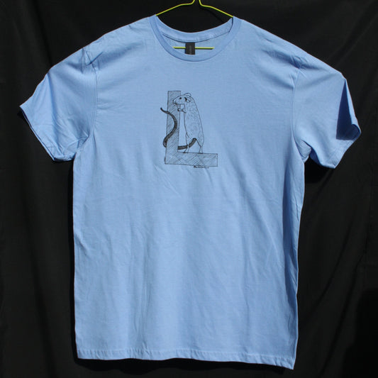 ElRat Logo Tee - Carolina Blue T-Shirt with Black print - ElRatDesigns - T Shirt